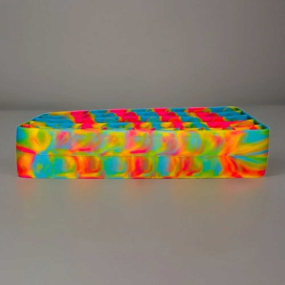 Pop It Pencil Case Fidget Toy Rainbow Silicone Pouch School Makeup Bag